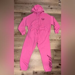 Victoria’s Secret PINK Ivy Fleece Oversized Zip Up Hoodie and Sweatpants Set